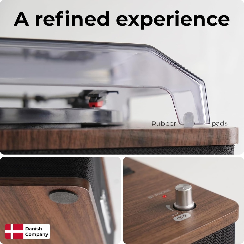 Denver AUDIO Turntable with Built-in Speakers & Bluetooth VPB-262