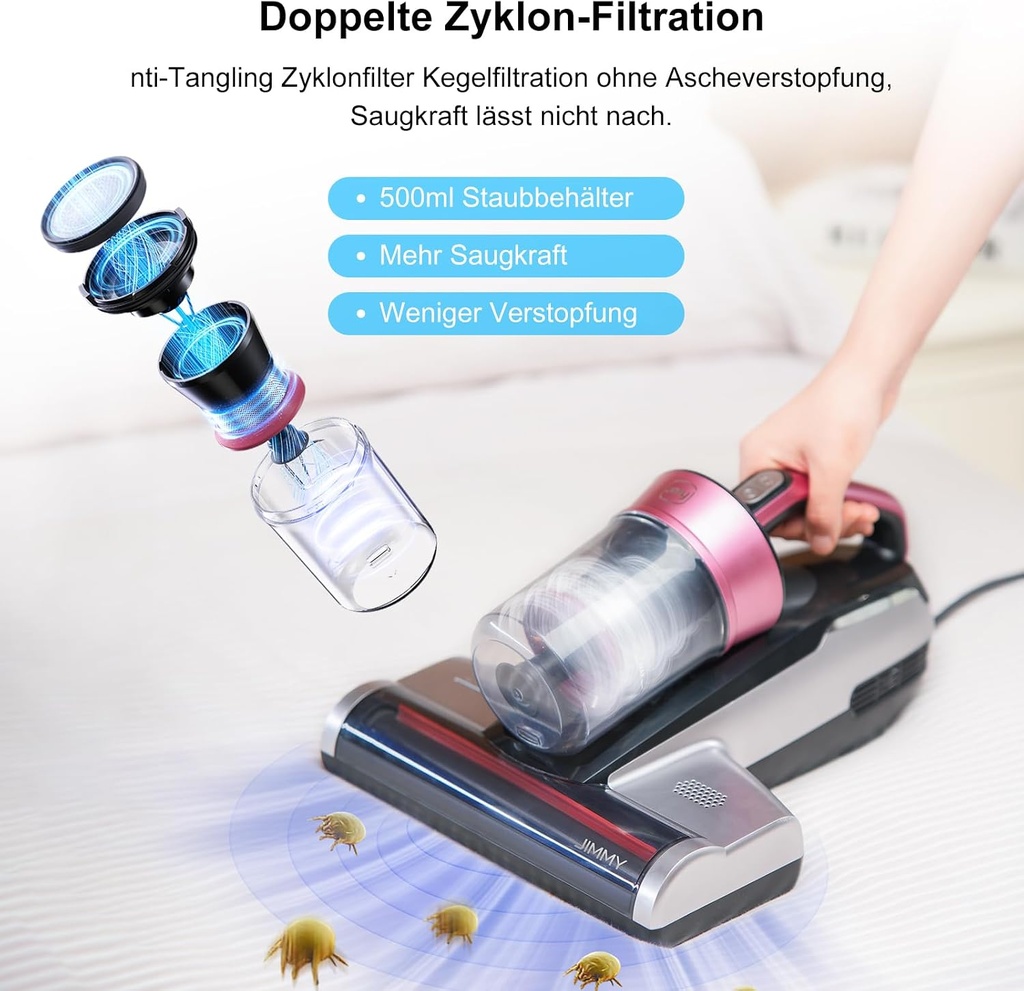 Jimmy Vacuum Cleaner/Anti Mite BX5 Pro 500W With UV Light