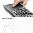 Rii Mini Keyboard Wireless 2.4GHz & Bluetooth with Large Touchpad & Media Keys RGB RT518S