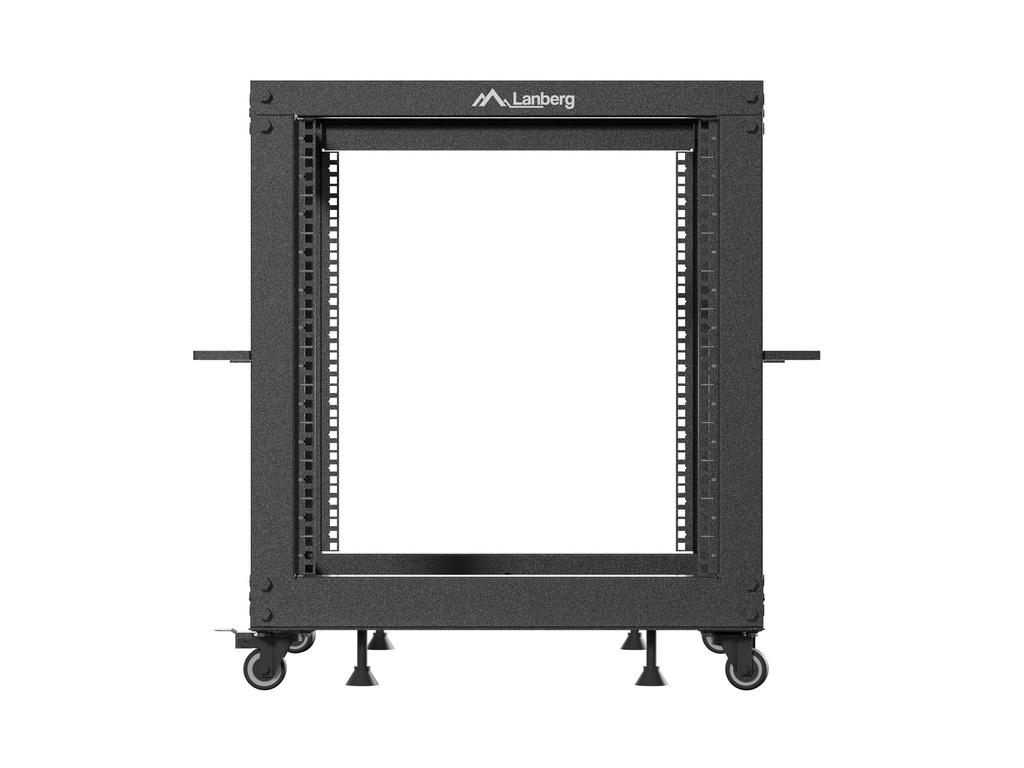 Lanberg Open Rack 19" 12U Adj.Depth 600-1000mm Black