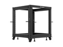 Lanberg Open Rack 19" 12U Adj.Depth 600-1000mm Black
