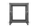 Lanberg Open Rack 19" 12U Adj.Depth 600-1000mm Black