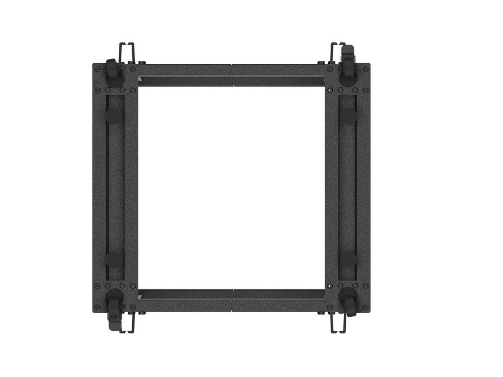 Lanberg Open Rack 19" 12U Adj.Depth 600-1000mm Black