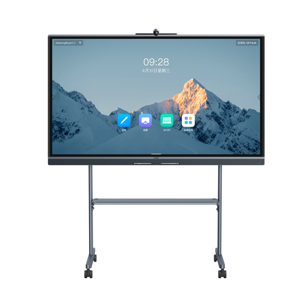Yealink Interactive Display MeetingBoard C 75" 4K Android 15 GooglePlay BYOM Video Conferencing 50MP AI Camera 8-Mic Arr