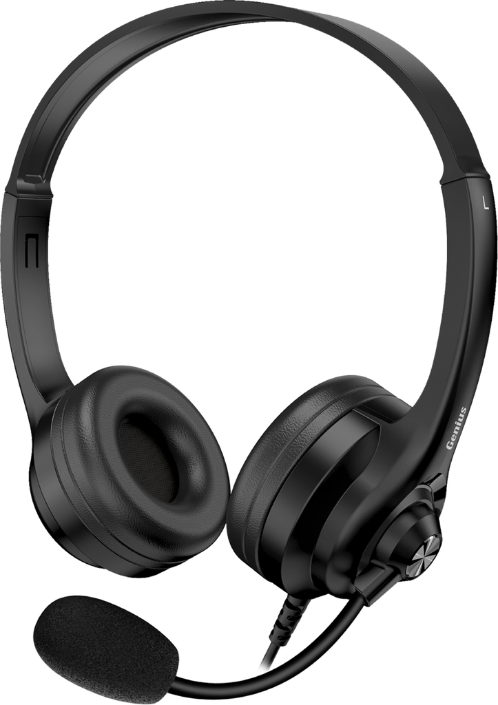 Genius PC Headset USB-A+C InLine Control & Ultra Soft Foam Cushions HS-235U AI (A+C)