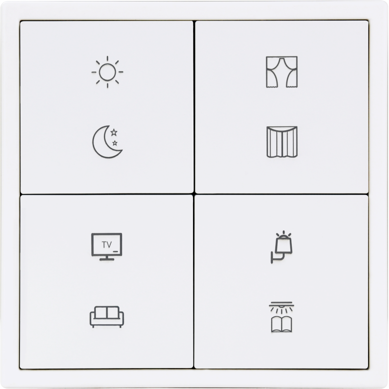 HDL Panel TILE SERIES Ivory White 8 Button V2.1