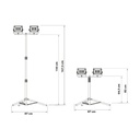 Rexer Floodlight with Tripod Mains Powered 4000k 2 x 50W / 5500 lms RX08052
