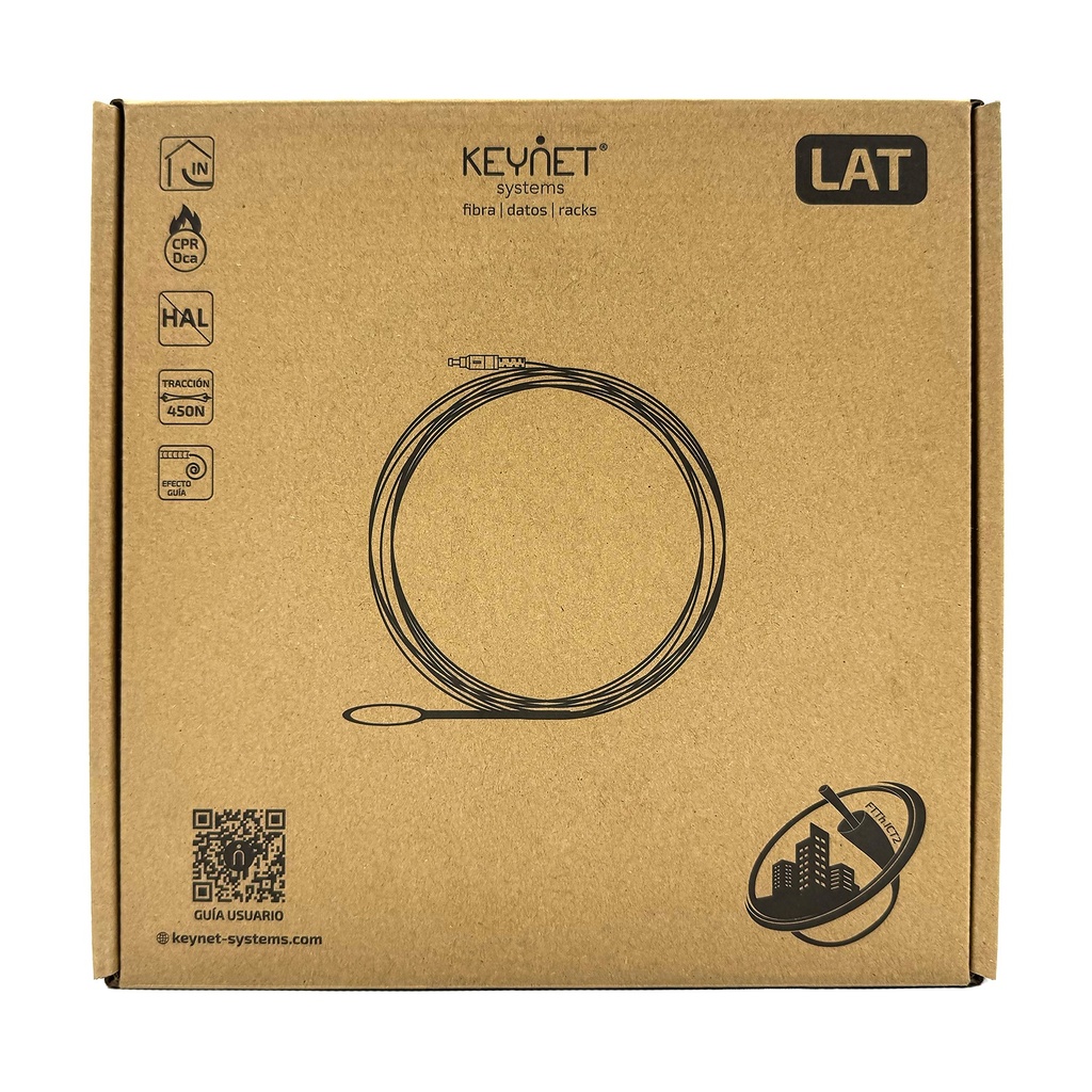 KEYNET Patch Cord Flat EasyPull SafeTrack LC/APC-LC/APC 20.0m