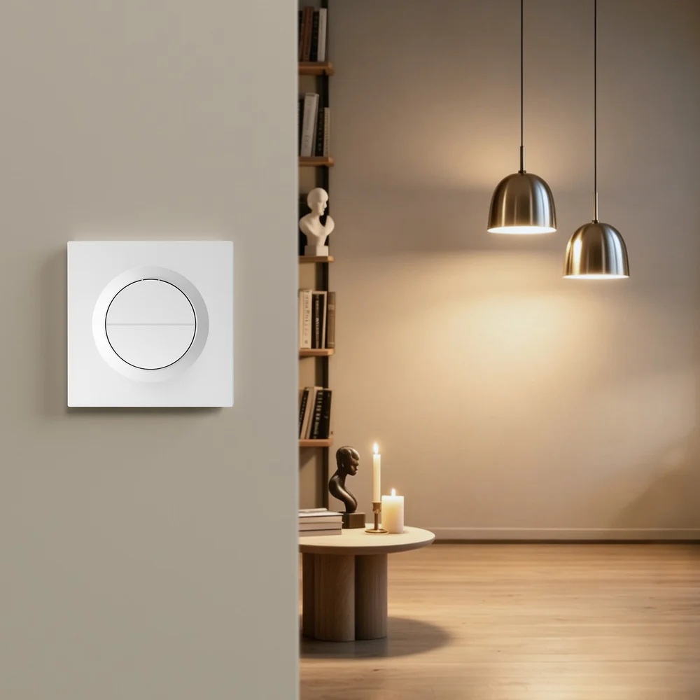 Sonoff Zigbee Smart Wall Mechanical Switch 1-Button 2 Gang White With Matter