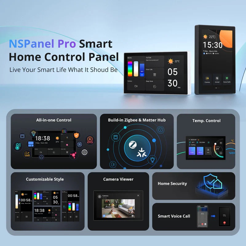 Sonoff Wifi Smart NS Panel Pro with Full Touch Display White 4.7Inch With Matter