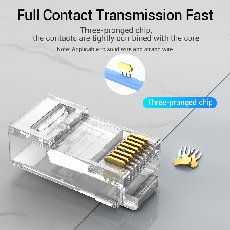 Vention NETWORK Connectors CAT6A UTP Modular Plug IDGR0-10 (10 Pack)