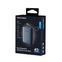 Vention Powerbank 20000mAh 45W 2xUSBC 1xUSBA + Built-in USBC Cable FHGH0-TY