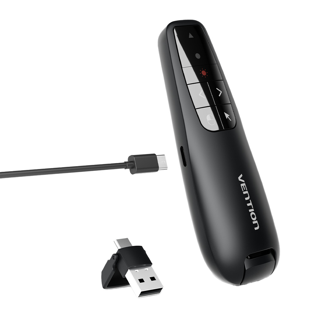 Vention Wireless Presenter Red Laser Pointer & Air Mouse Rechargeable KQPB0