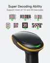Inateck Barcode Scanner CMOS 1D/2D Wireless 2.4GHz/Bluetooth USB-A 2600mAh BCST-23 Black