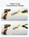 Inateck Barcode Scanner CMOS 1D/2D Wireless 2.4GHz/Bluetooth USB-A 2600mAh BCST-23 Black