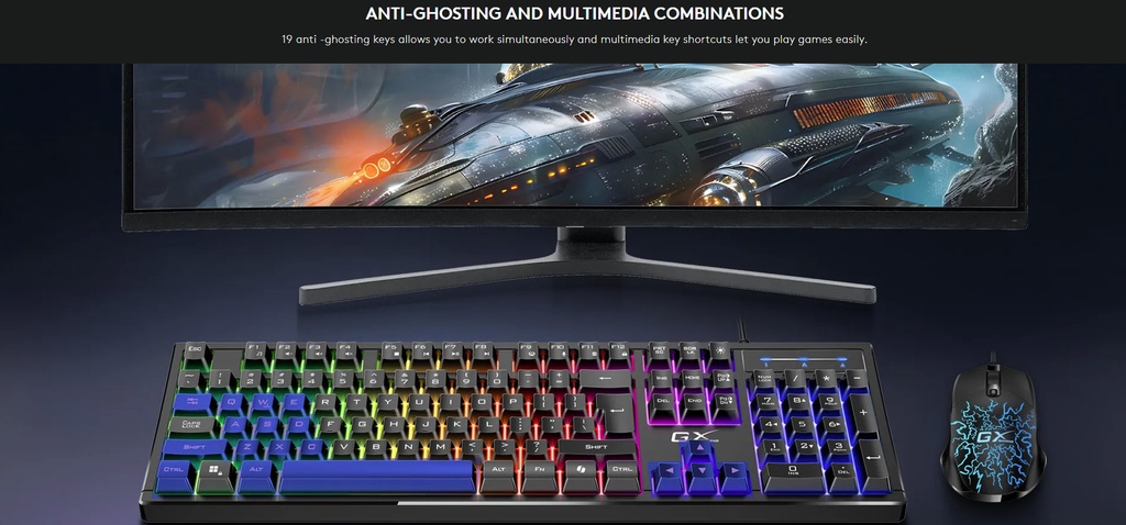 Genius Gaming Combo Mouse & Keyboard Set Scorpion KM-GX3