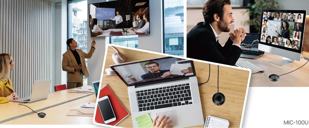 Genius PC Microphone Conference 360degrees USB 2.0m MIC-100U