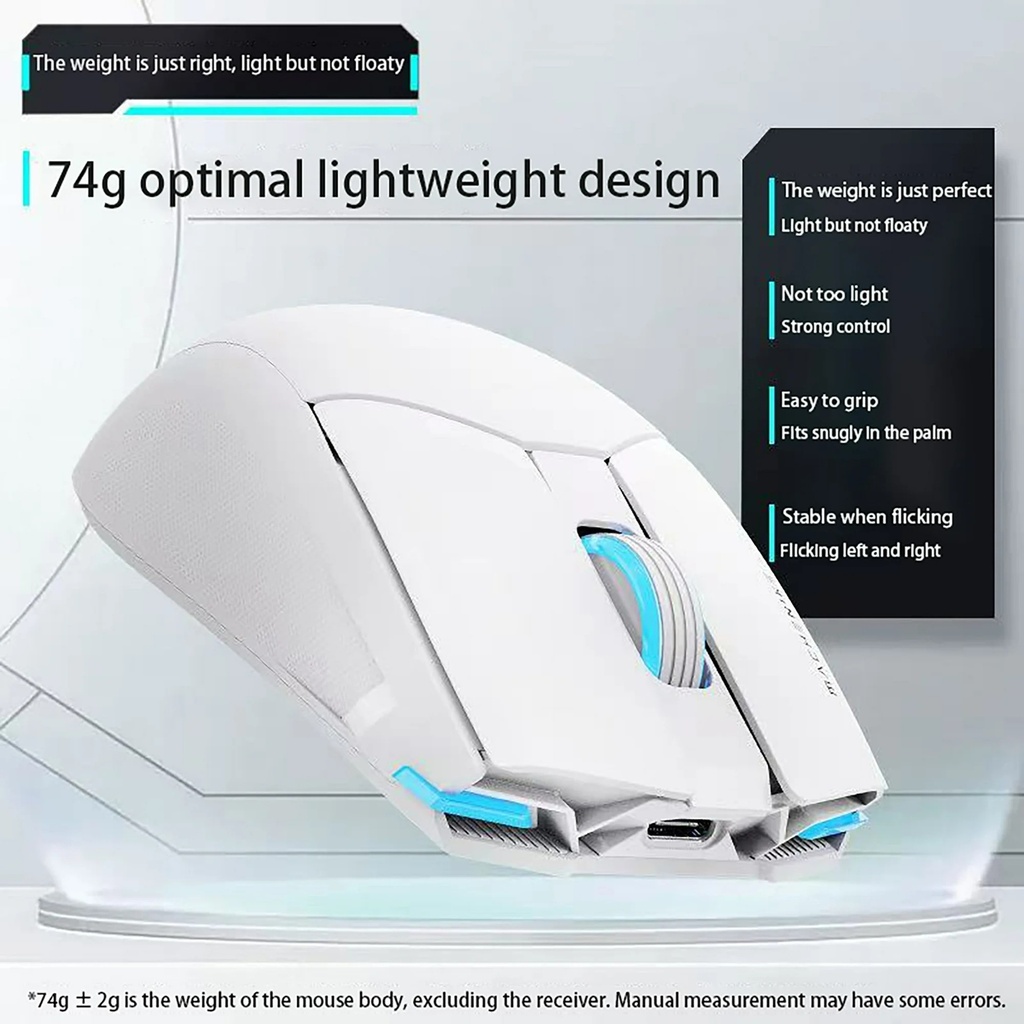 Machenike M7 Pro Wireless Gaming Mouse, PAW3311 sensor, 600mAh battery, Ultra-light, Blue