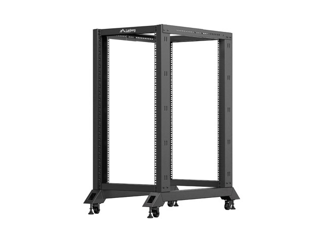 Lanberg Open Rack 19" 22U Adj.Depth 600-1000mm Black