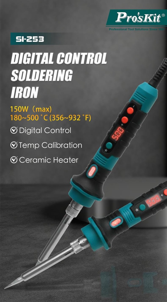 Proskit Soldering Iron with Digital Temp.Control 150W SI-253