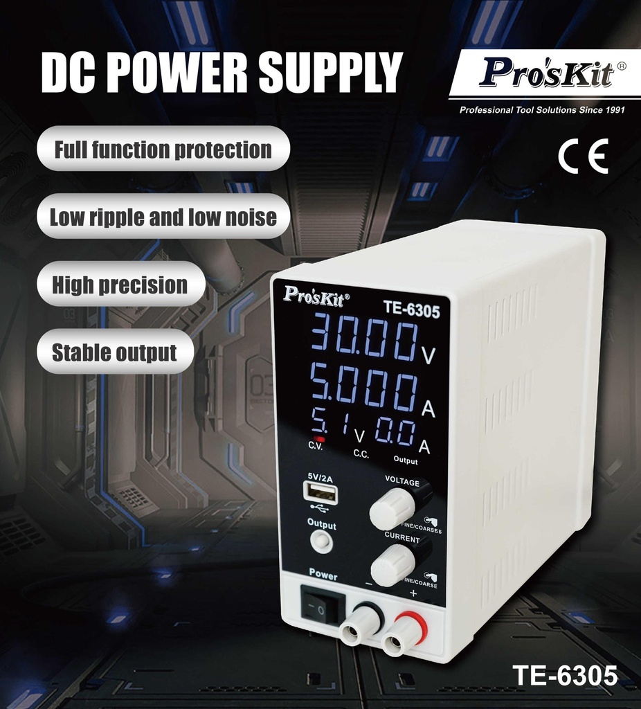 Proskit Bench Switching Power Supply 0-30V / 0-5A