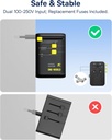 Baseus Charger Wall 70W EnerCore CG11 Universal Travel Adapter with Retractable Cable s Black