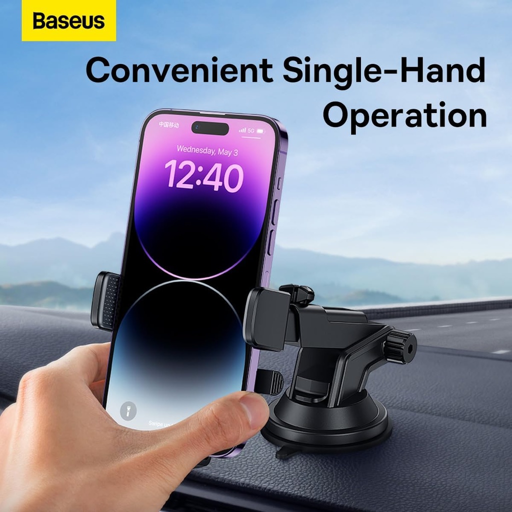 Baseus Car Holder Dash/Wind Gravity Telescopic Suction UltraControl Pro Series Black