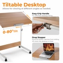 Lumivida Computer Tray Desk Mobile Height Adjustable 50x80cm FWS10-4