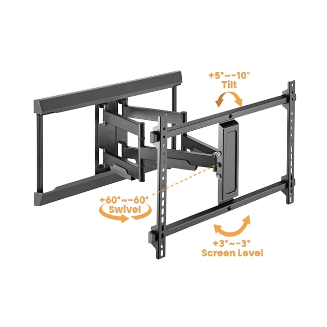 Brateck TV Mount 60x40 Turn 4-Arm 54cm Ext LPA76-466