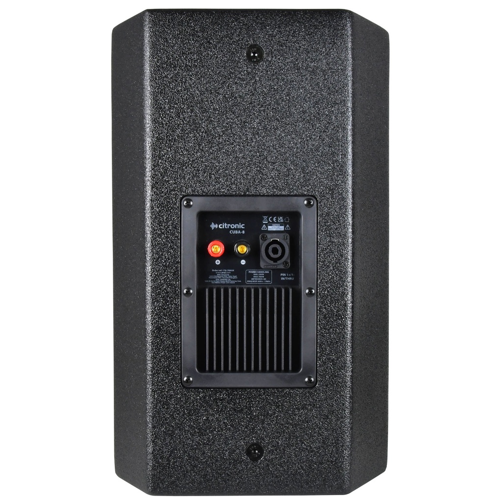 Citronic CUBA-8 Black 8'' Full Range MDF Passive Speaker 500W 178.709UK