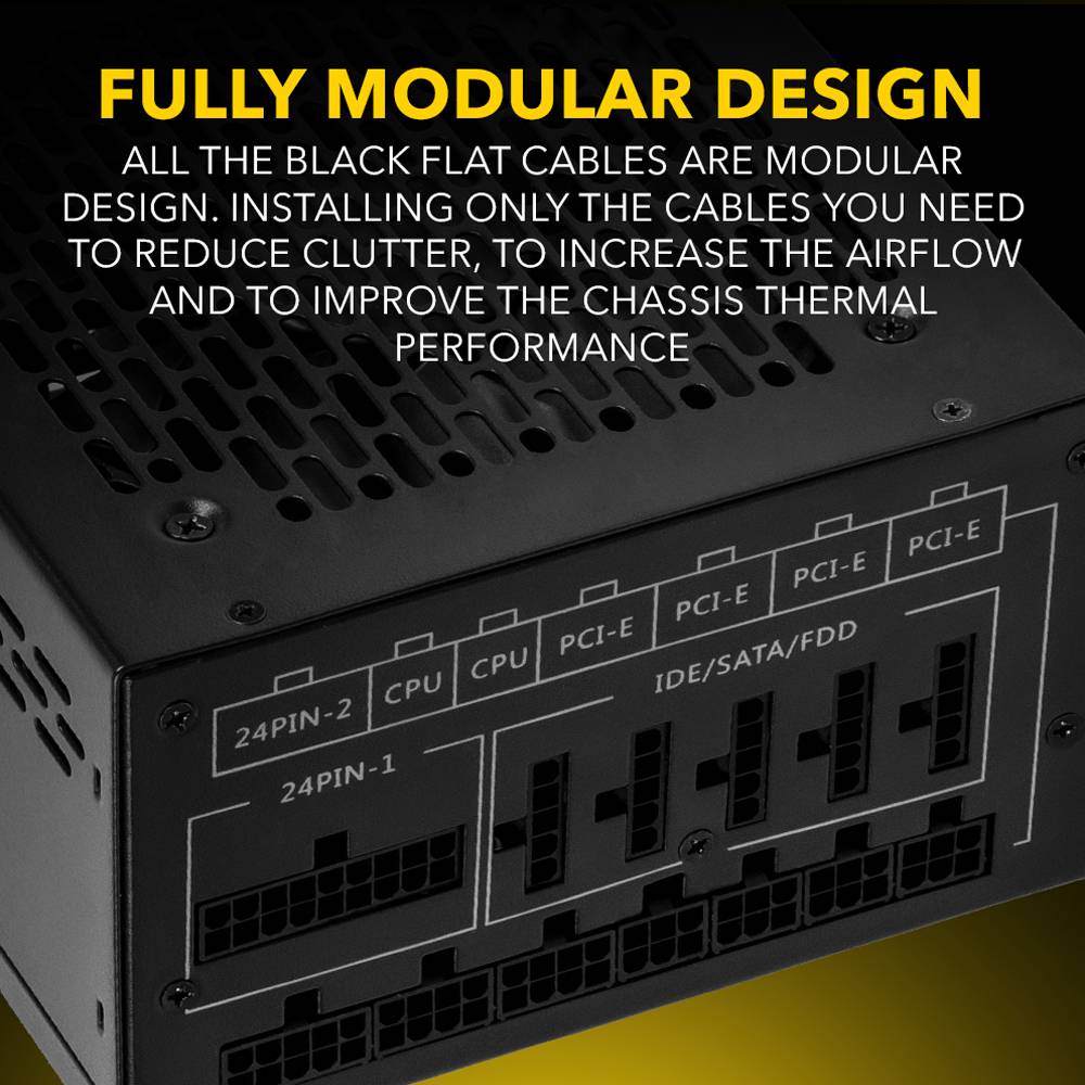 Armaggeddon Gaming PSU 1200W Modular & Certified 80+ VOLTRON GOLD 1200 Black