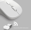 Alcatroz Mouse Wireless & BT Recharg Silent AIRMOUSE DUO 6R White (2025)