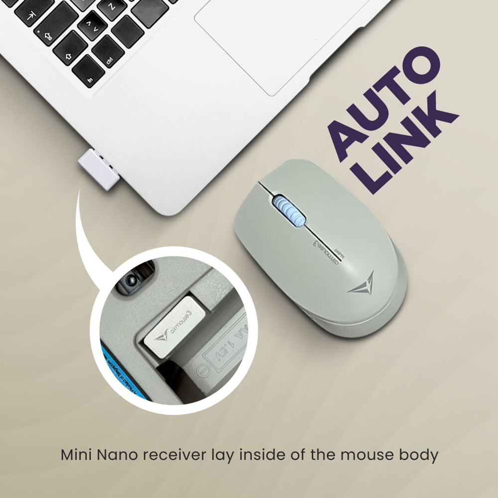Alcatroz Mouse Wireless AIRMOUSE 3 Silent Black