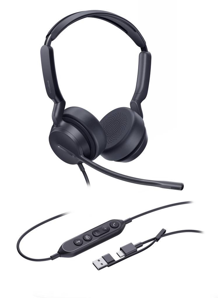 Yealink Headset Wired USB Noise Cancelling USB-C/A UH42 Dual Teams