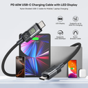 Unitek USB-C Cable PD60W Braided with Display 3.0m C14158A-3M