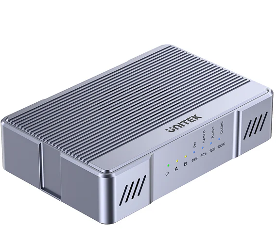 Unitek SolidForce 20Gbps 2-Bay USB-C External M2 SSD Enclosure with RAID S1247A