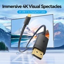 Vention Converter USB-C to DisplayPort Cable 4K60Hz 1.0m CRJBF