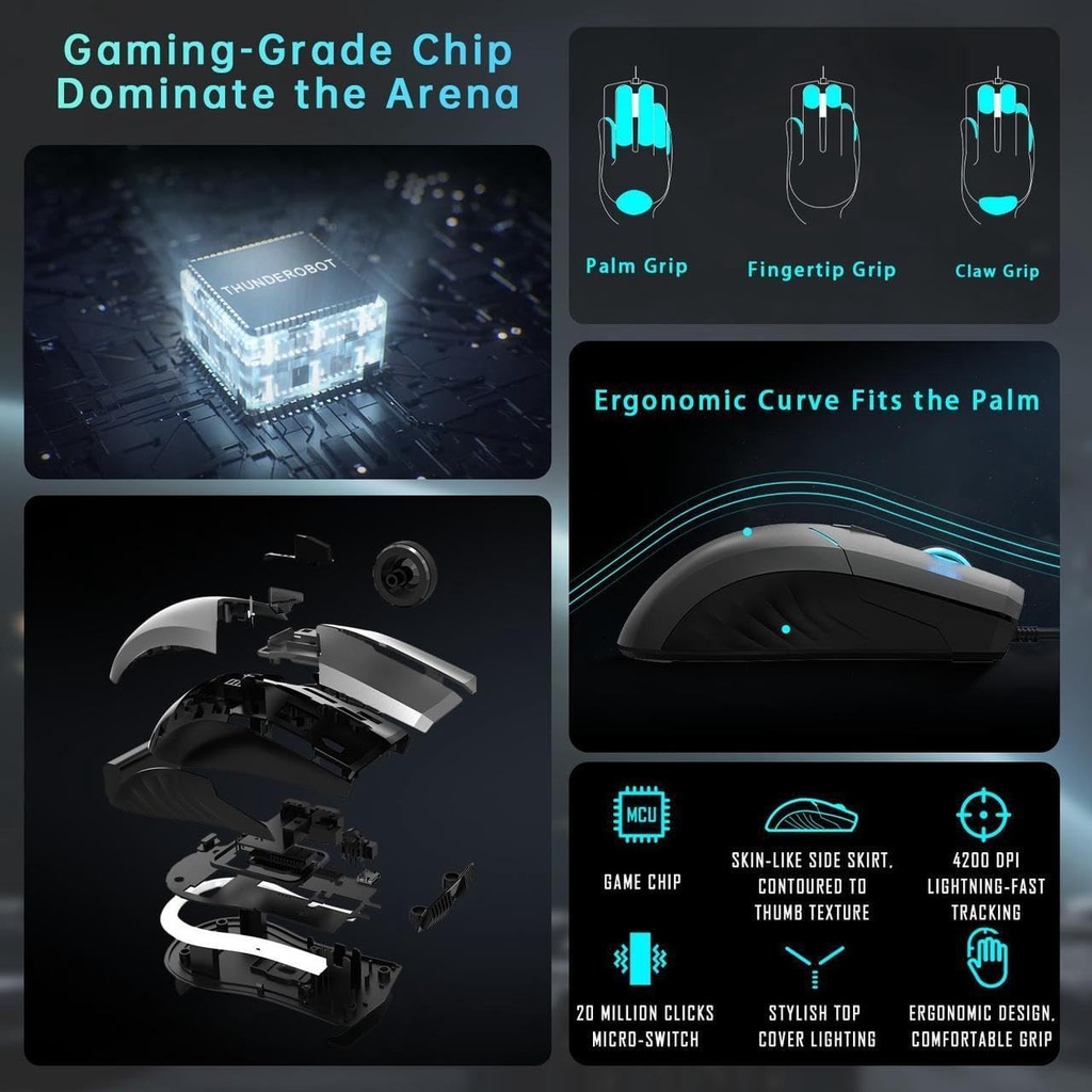 Thunderobot MG701 Wired Gaming Mouse