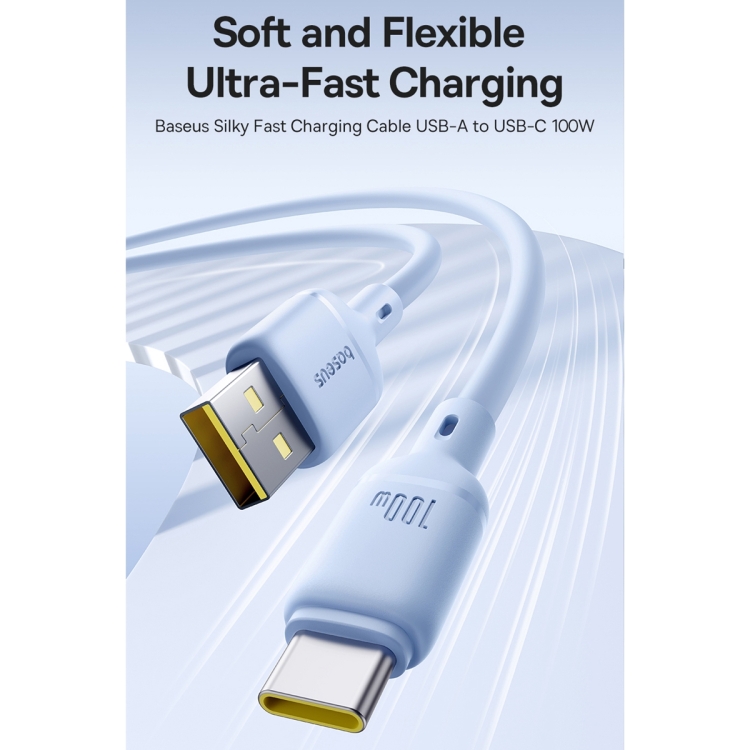 Baseus Cable USB-C to USB-C Silky Series 2.0m 100W Black