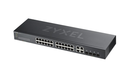 Zyxel Switch Gigabit Ethernet Cloud Managed 24-Port + 4RJ45/SFP Combo R/M GS1920-24V2 UK