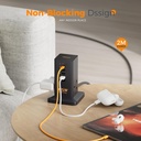 Tessan 2 Gang Extension  4 USB-A 2 USB C 2m 13A TS-FS02UK00