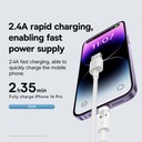 Baseus Cable Lightning to USB-A Gem Series 2m Moon White