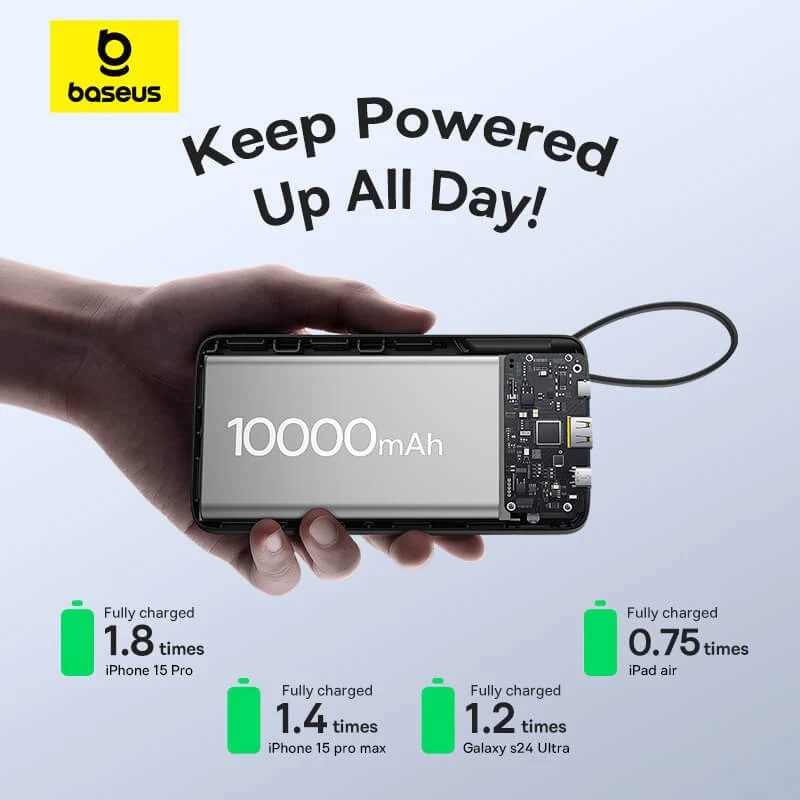 Baseus Powerbank 20W 10000mAh Bipow 2 Black