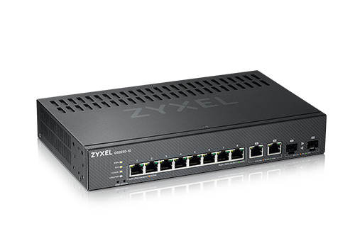 Zyxel Switch Gigabit Ethernet Cloud Managed 8-Port + 2RJ45/SFP Combo GS2220-10