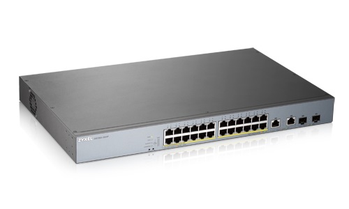 Zyxel Switch PoE Gigabit Managed Cloud CCTV 24PoE + 2RJ45/SFP Combo 375W GS1350-26HP UK