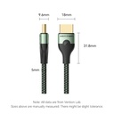 Vention HDMI Cable 2.1 8K60Hz Braided Ultra Thin 1.5m ALOGG