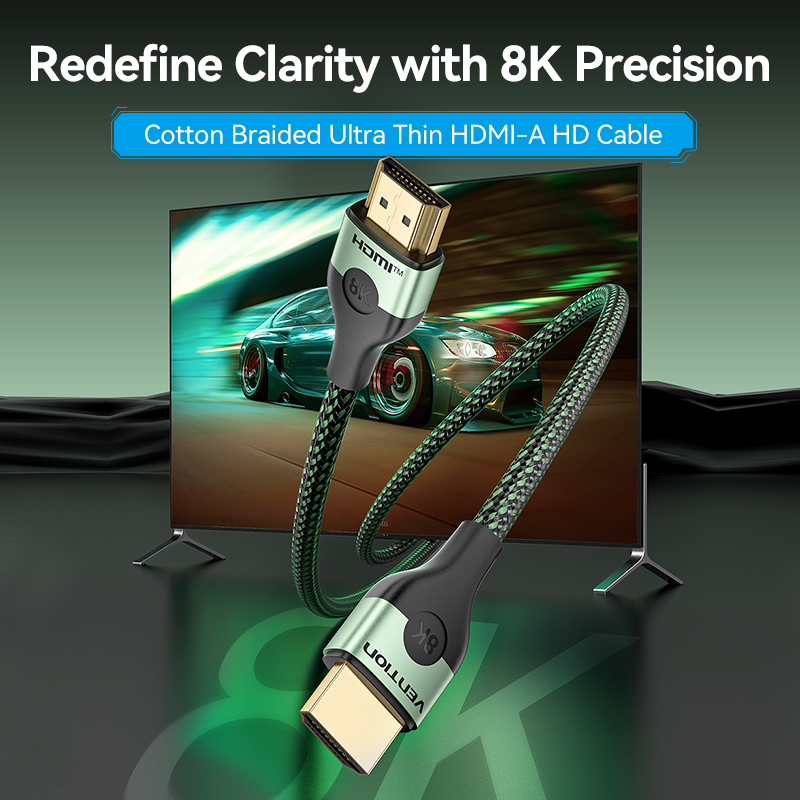 Vention HDMI Cable 2.1 8K60Hz Braided Ultra Thin 1.5m ALOGG