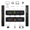 j5create Capture Card Dual HDMI to USB-C/A 1080p 3.5mm/DSLR/PD Windows/Android JVA06