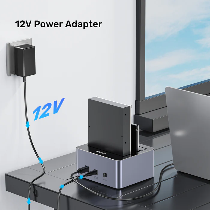 Unitek SATA6G Dual Bay HDD Docking Station Alum Black Y-3026