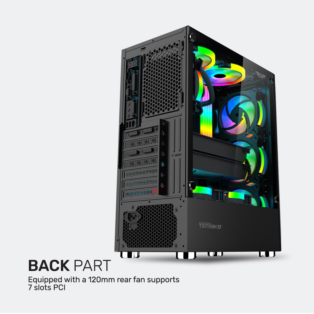 Armaggeddon Gaming Case ATX 3xARGB TRITRON 2 White